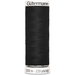 Bobine fil tout coudre Gutermann 200 m - N°000 NOIR