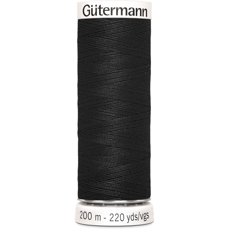 Bobine fil tout coudre Gutermann 200 m - N°000 NOIR