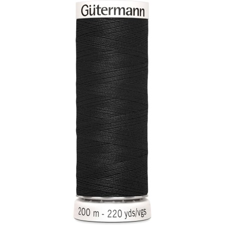 Bobine fil tout coudre Gutermann 200 m - N°000 NOIR