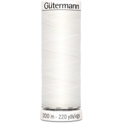 Bobine fil tout coudre Gutermann 200 m - N°800 BLANC